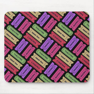 Mousepad Padrão de Talões de Bilhetes de Cinema e Teatro An