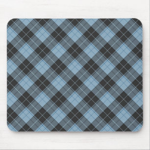 Mousepad Padrão de tartan simples em turquesa