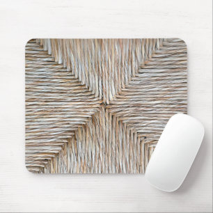 Mousepad Padrão de tecelagem de fibra natural simétrico