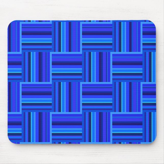 Mousepad Padrão de tecelagem de fitas azuis (Frente)