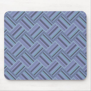 Mousepad Padrão de tecelagem diagonal de cinza azul