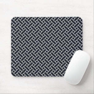 Mousepad Padrão de tecelagem do Japão branco azul Marinho V