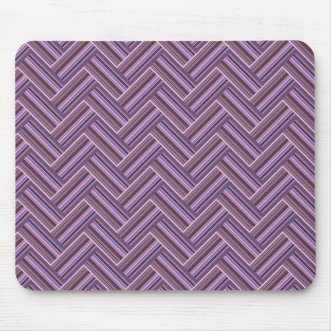 Mousepad Padrão de tecelagem dupla de faixas de Mauve (Frente)