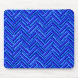 Mousepad Padrão de tecelagem dupla de tiras azuis
