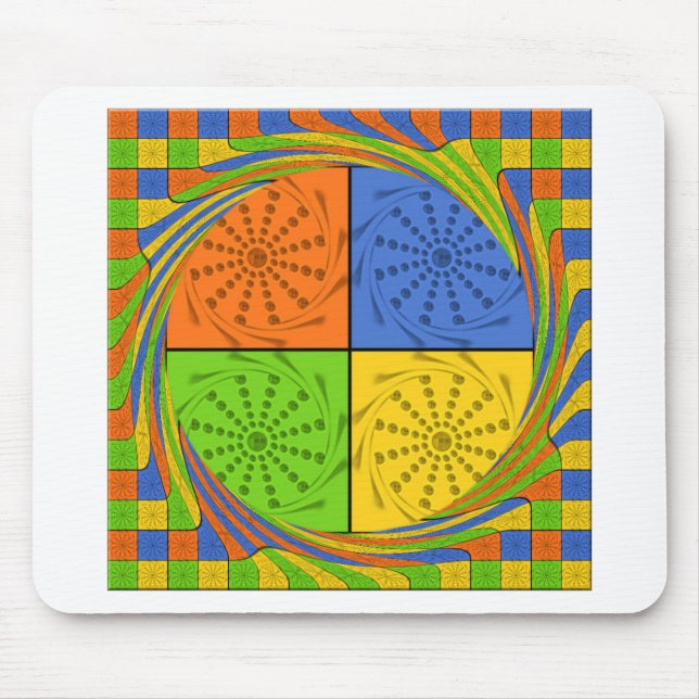 Mousepad Padrão de tecido egípcio sem costura (Frente)