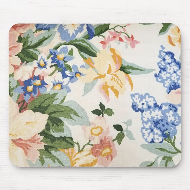 Mousepad padrão de tecido floral (Frente)