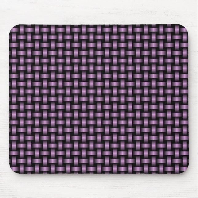 Mousepad Padrão de Tecido Preto Roxo (Frente)