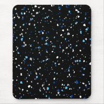 Padrão de Terrazzo azul preto moderno em tendência