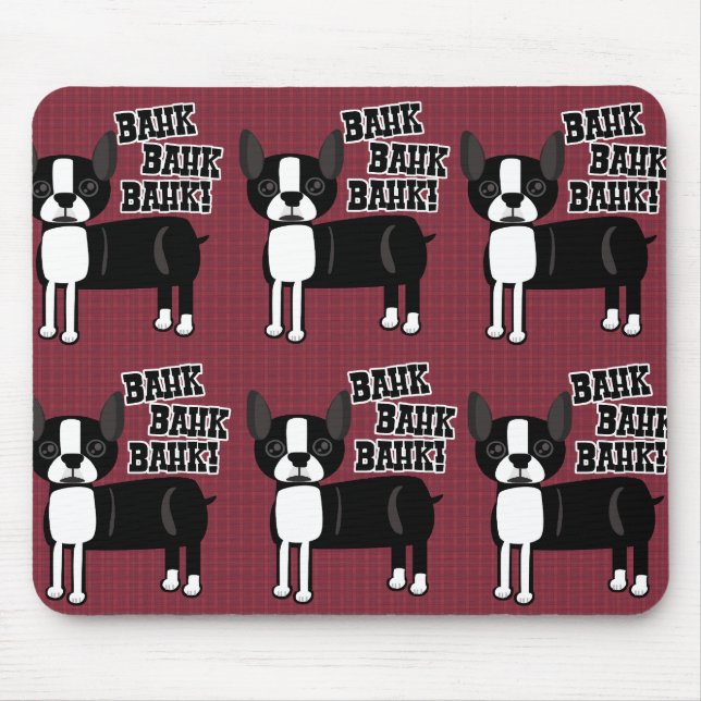 Mousepad Padrão de Terrier de sotaque de Boston (Frente)