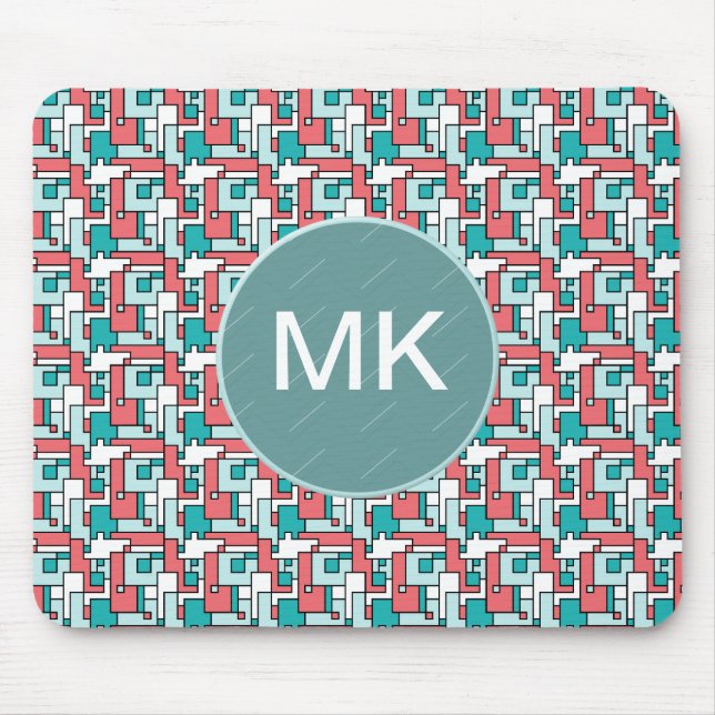 Mousepad Padrão de Tijolo Retroativo (Frente)