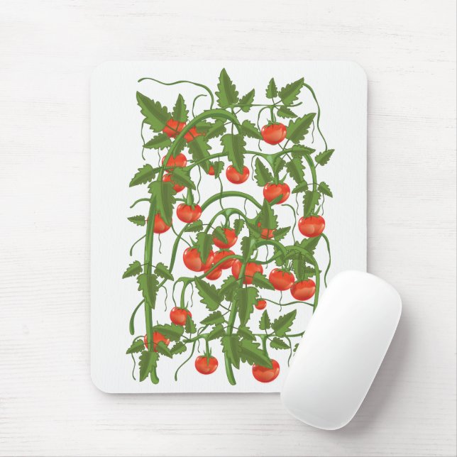Mousepad Padrão de Tomates (Com mouse)