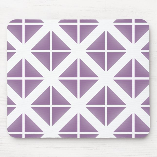 Mousepad Padrão de Triângulo de Tendência Roxo (Frente)