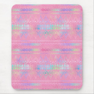 Mousepad Padrão de Unicórnio Boêmio Iridescente
