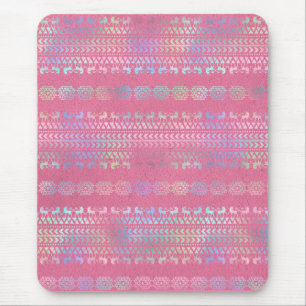 Mousepad Padrão de Unicórnio Boêmio Iridescente