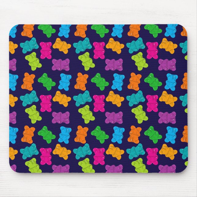 Mousepad Padrão de Ursinhos Gummy (Frente)