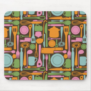 Mousepad Padrão de Utensílios de cozinha 3