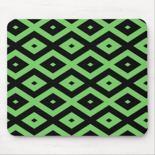 Mousepad Padrão de verde limão e diamante preto