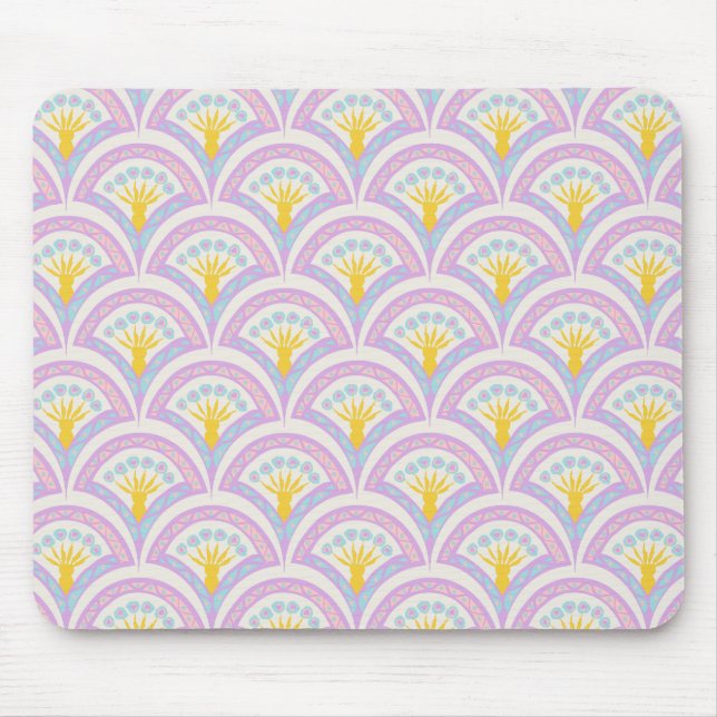 Mousepad Padrão de vieira pastel (Frente)