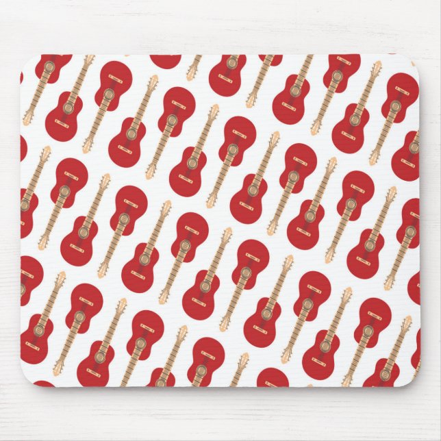 Mousepad Padrão de Violão Vermelho (Frente)
