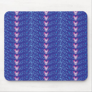 Mousepad Padrão de wallpaper de Violetas Florais Roxo Vint