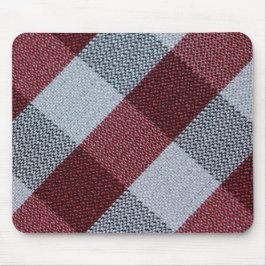 Mousepad Padrão de Xadrez de búfalo vermelho natalino