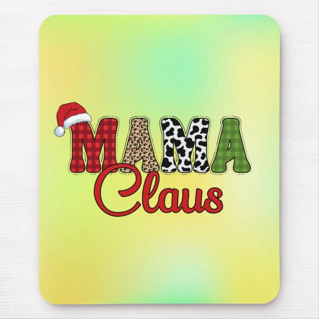 Mousepad Padrão de Xadrez Mama Claus-60096 (Frente)