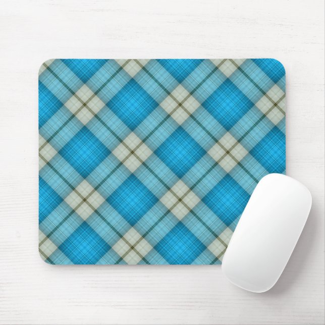 Mousepad Padrão de Xadrez Turquesa (Com mouse)