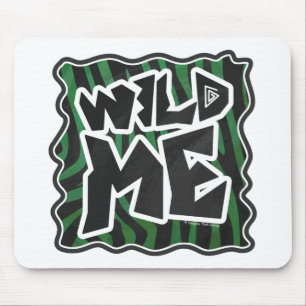 Mousepad Padrão de Zebra Negra e Verde