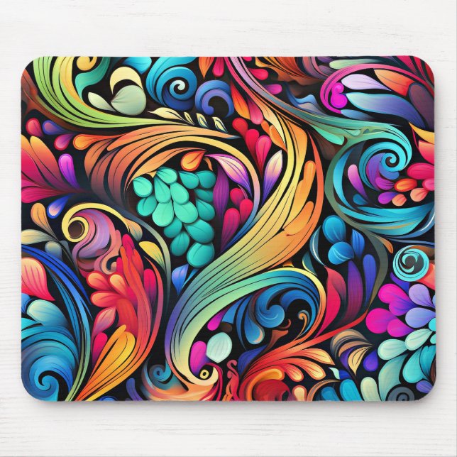 Mousepad Padrão decorativo de Paisley (Frente)