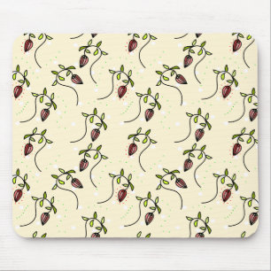 Mousepad Padrão decorativo verde-oliva