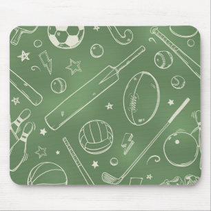 Mousepad Padrão Desportivo Verde