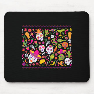 Mousepad Padrão Dia De Los Muertos Dia Mexicano Legal
