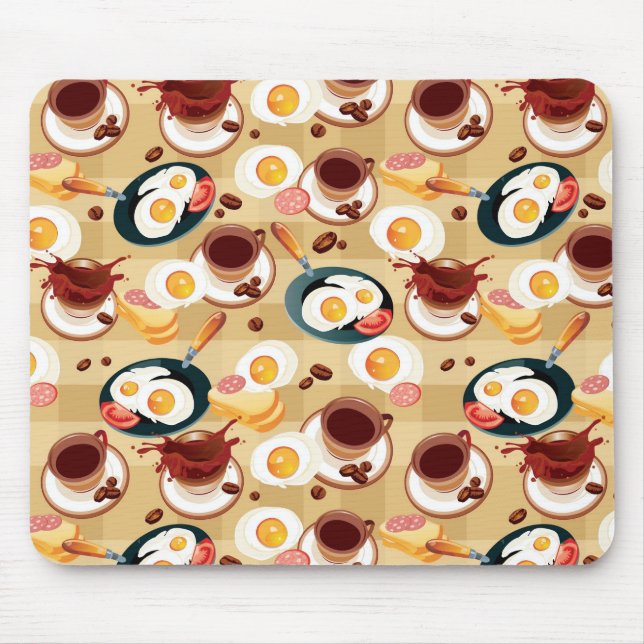Mousepad Padrão do Café da Manhã 3 (Frente)