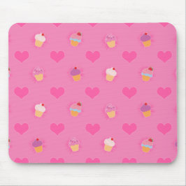 Mousepad Padrão do Cupcake rosa