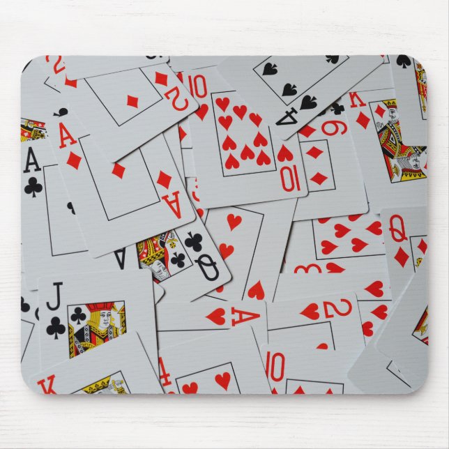 Mousepad Padrão Do Deck Of Scatter Playing Cards (Frente)
