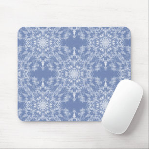 Mousepad Padrão do Floco de Neve Fractal abstrato Lacy em A