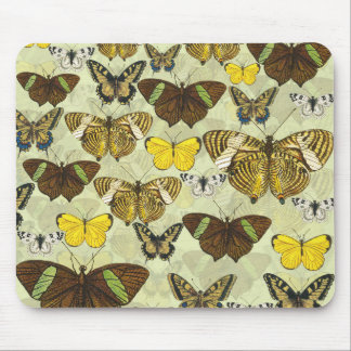 Mousepad Padrão do Gráfico de Mama da Borboleta Vintage