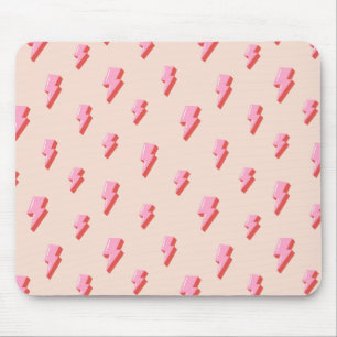 Mousepad Padrão do parafuso de raios cor-de-rosa