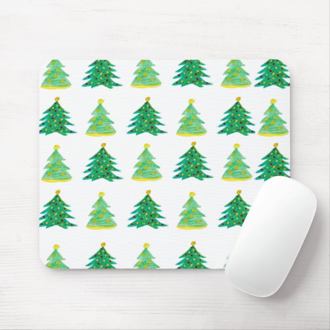 Mousepad Padrão do pinheiro de Natal (Com mouse)