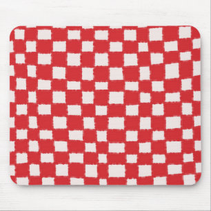 Mousepad Padrão do Quadro de Verificação Vermelho e Rosa Ne