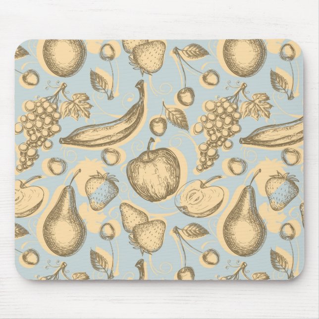 Mousepad Padrão do Vintage fruta (Frente)