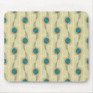 Mousepad Padrão dos Círculos de Turquesa de abstrato