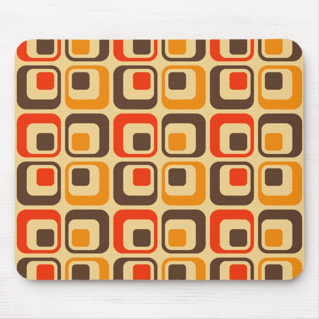 Mousepad Padrão dos quadrados retrorreflectores - Vermelho, (Frente)