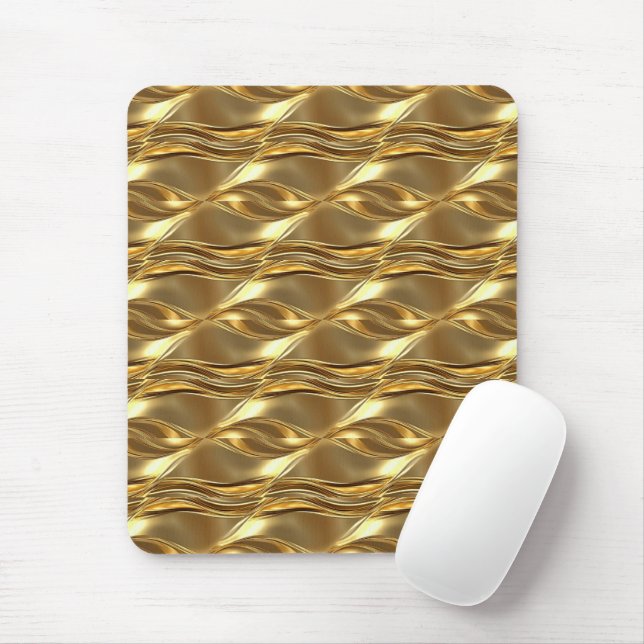 Mousepad Padrão dourado cativante (Com mouse)
