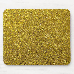 Mousepad Padrão Dourado de brilho