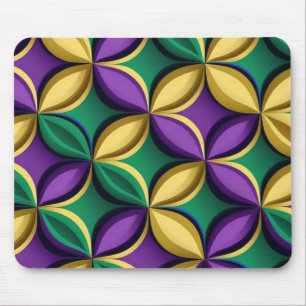 MOUSEPAD PADRÃO DOURADO DE GRAS MARDI VERDE PURO E REVESTID