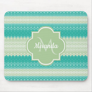 Mousepad Padrão e nome do kit verde do Teal Neo Mint