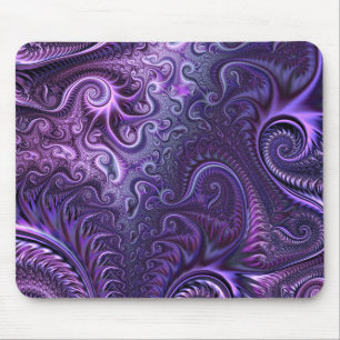 Mousepad Padrão espiral violeta e lilás coloridas abstrato