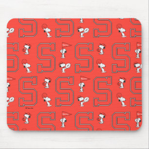 Mousepad Padrão Esportivo da Varsity Snoopy