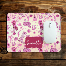 Mousepad Padrão estético de garota country fofo e coquete